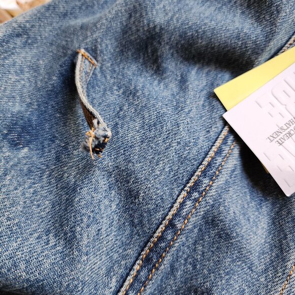 Sleeveless Denim Button Front Midi Dress NWT but needs minor repair Size 4 - Picture 6 of 12